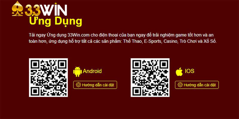 33Win hỗ trợ chơi trên app